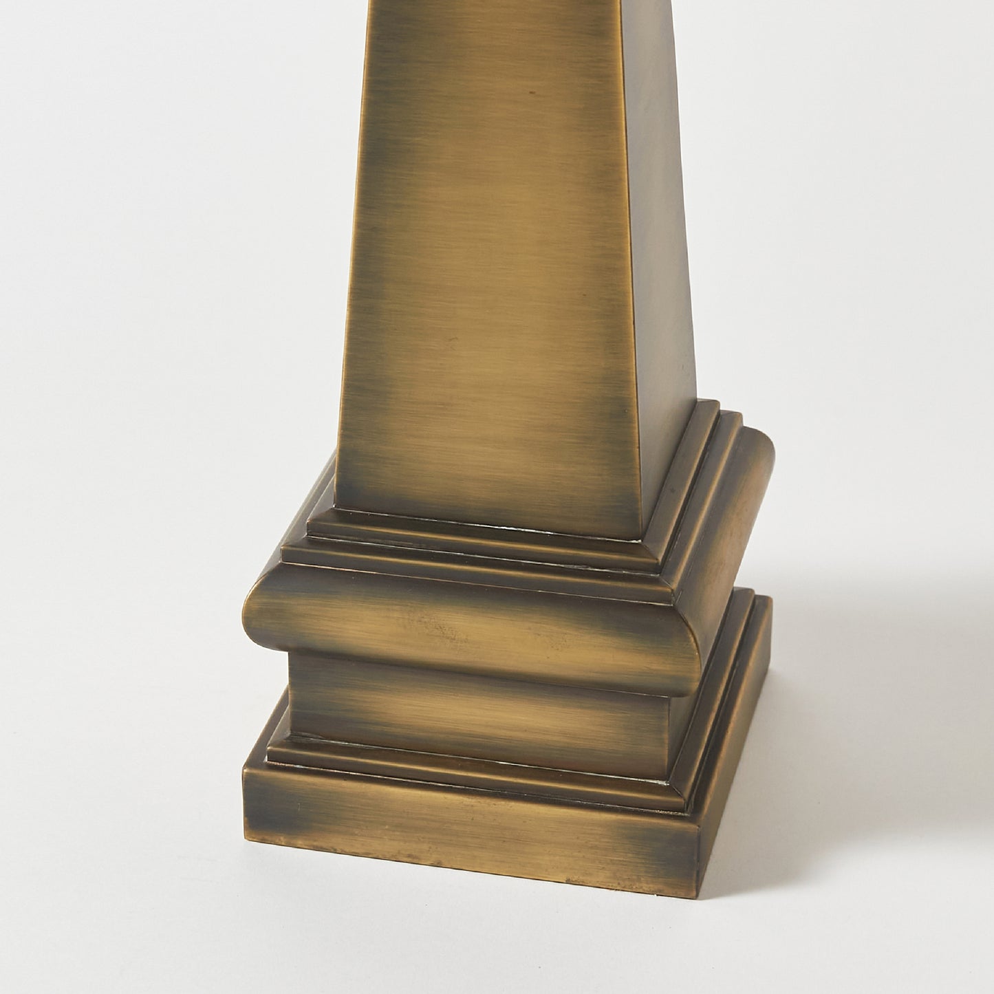 Brass Obelisk Refinished in Antique Bronze Finish from Gimbels Department Store