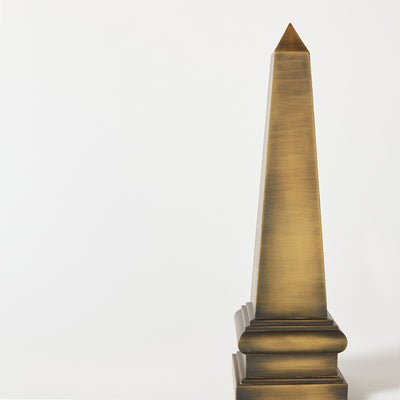 Brass Obelisk Refinished in Antique Bronze Finish from Gimbels Department Store