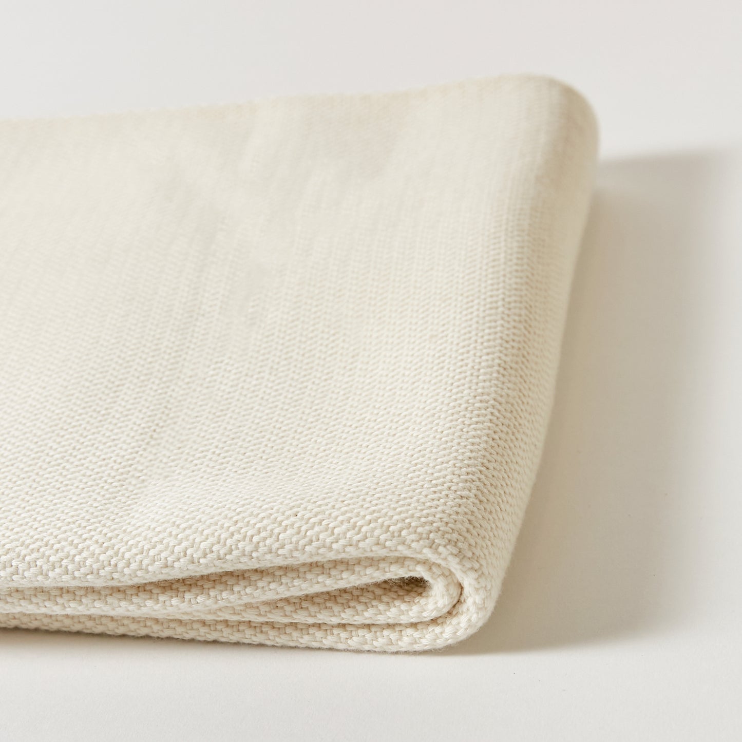 Pure Cotton Throw with Natural Fringe Handwoven in Argentina