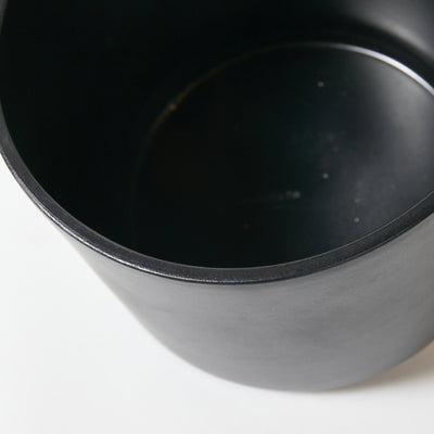 Pair of California Architectural Pottery Planters in Satin Black Glaze