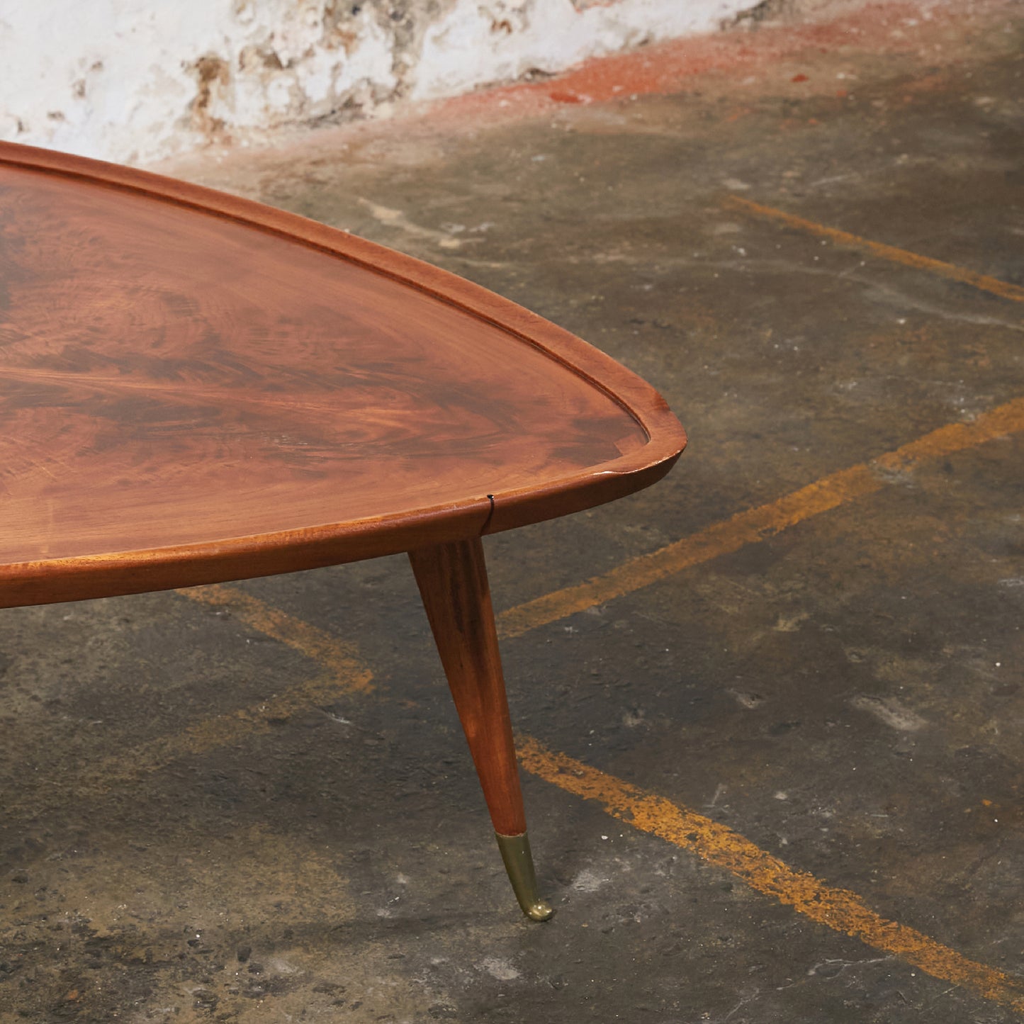 Brazilian Triangular Coffee Table in the Style of Giuseppe Scapinelli