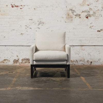 Contemporary Armchair with Wooden Frame and Upholstered Body