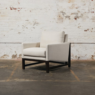 Contemporary Armchair with Wooden Frame and Upholstered Body