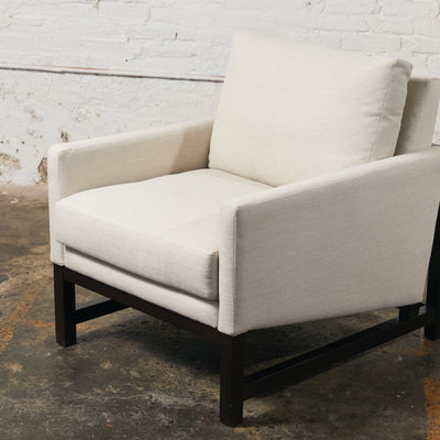 Contemporary Armchair with Wooden Frame and Upholstered Body