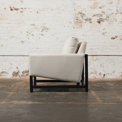 Contemporary Armchair with Wooden Frame and Upholstered Body