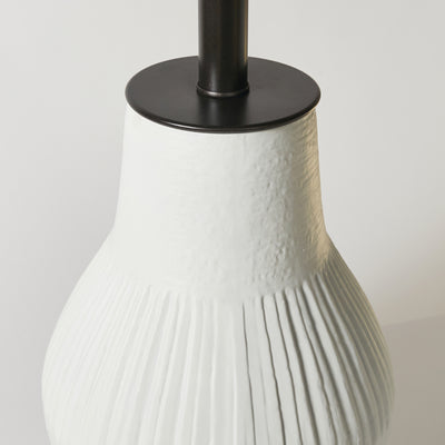 West Coast Pottery Table Lamp Finished in White Gesso