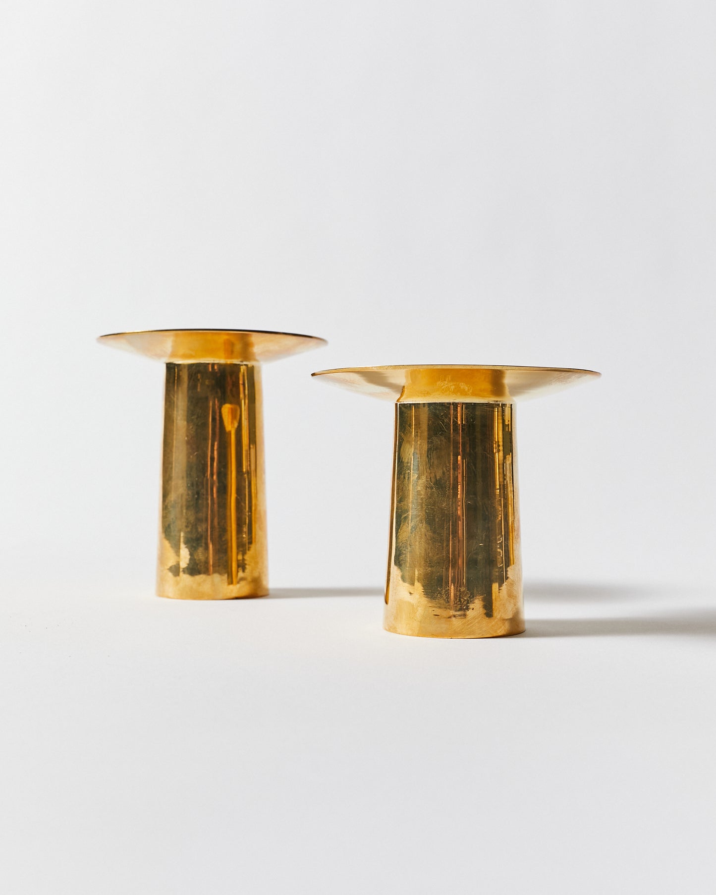 Pair of Vintage Candle Holders Finished in Bronze